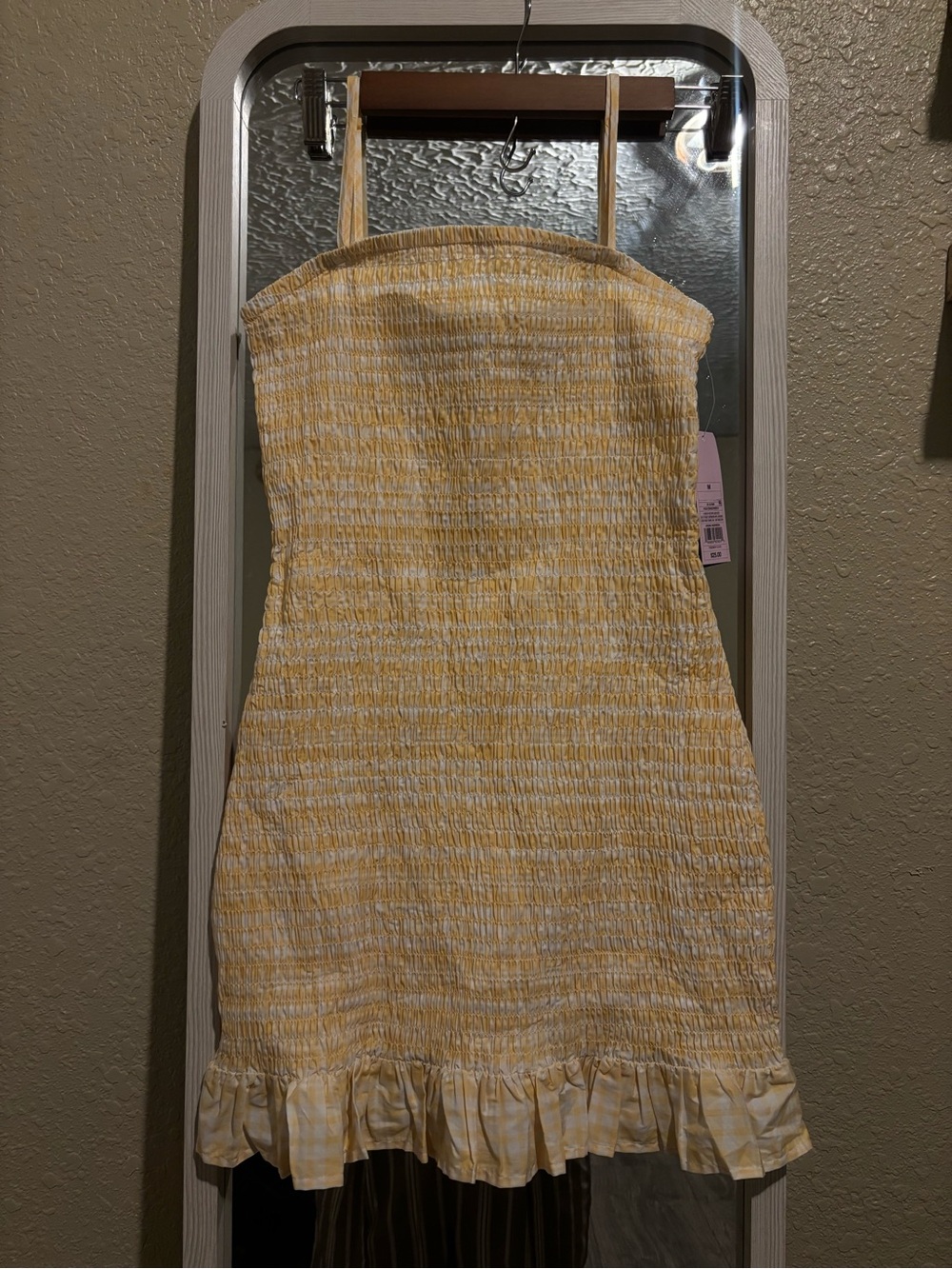 wild fable Yellow and White Smocked Sundress